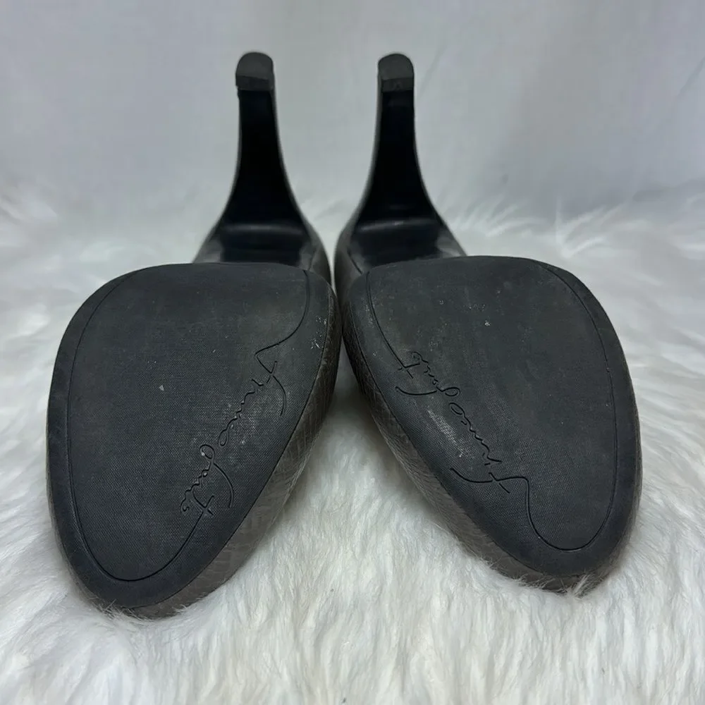 Franco Sarto‎ Cicero Grey Leather Hidden Platform Pumps Sz 8
